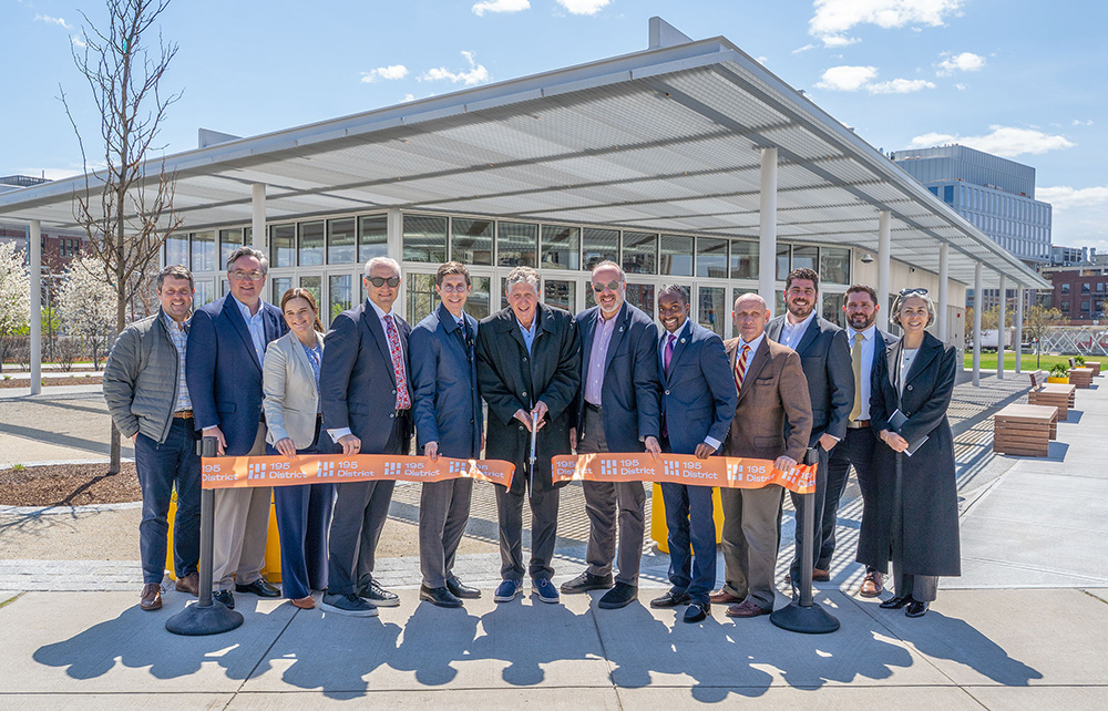 Shawmut Design and Construction joins project partners and leaders for ribbon cutting at Rhode Island’s new 195 District Park Pavilion